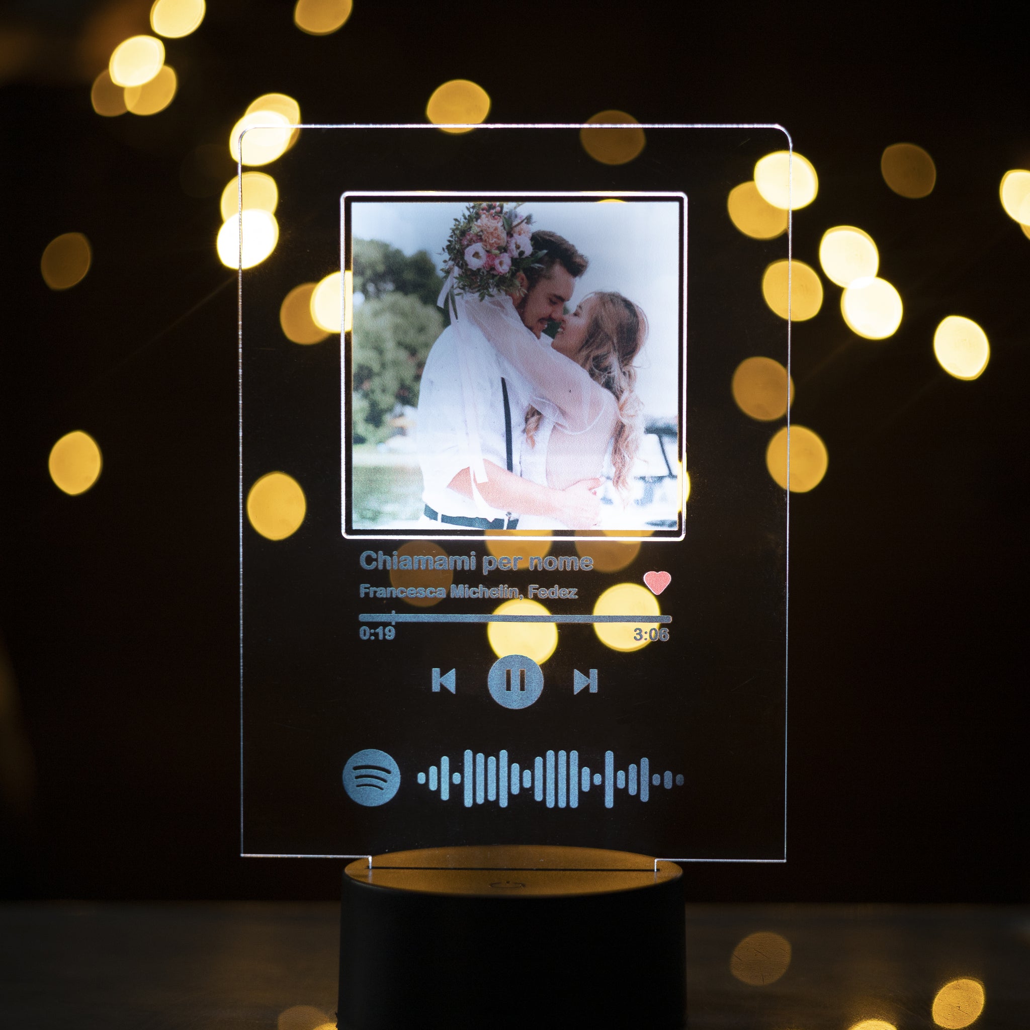 Targa Spotify Personalizzata Lampada per Plaque musicale con foto