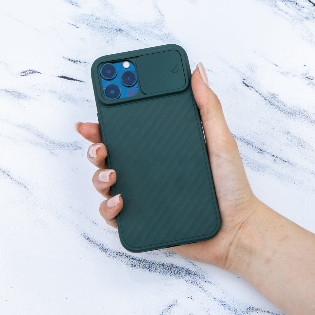 Custodia Per IPhone Xs Max Con Protezione Fotocamera Scorrevole E Supporto Magnetico - Antiurto (Nero)