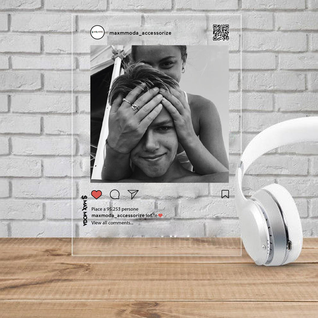 Targa Instagram personalizzabile 10cm x 15cm