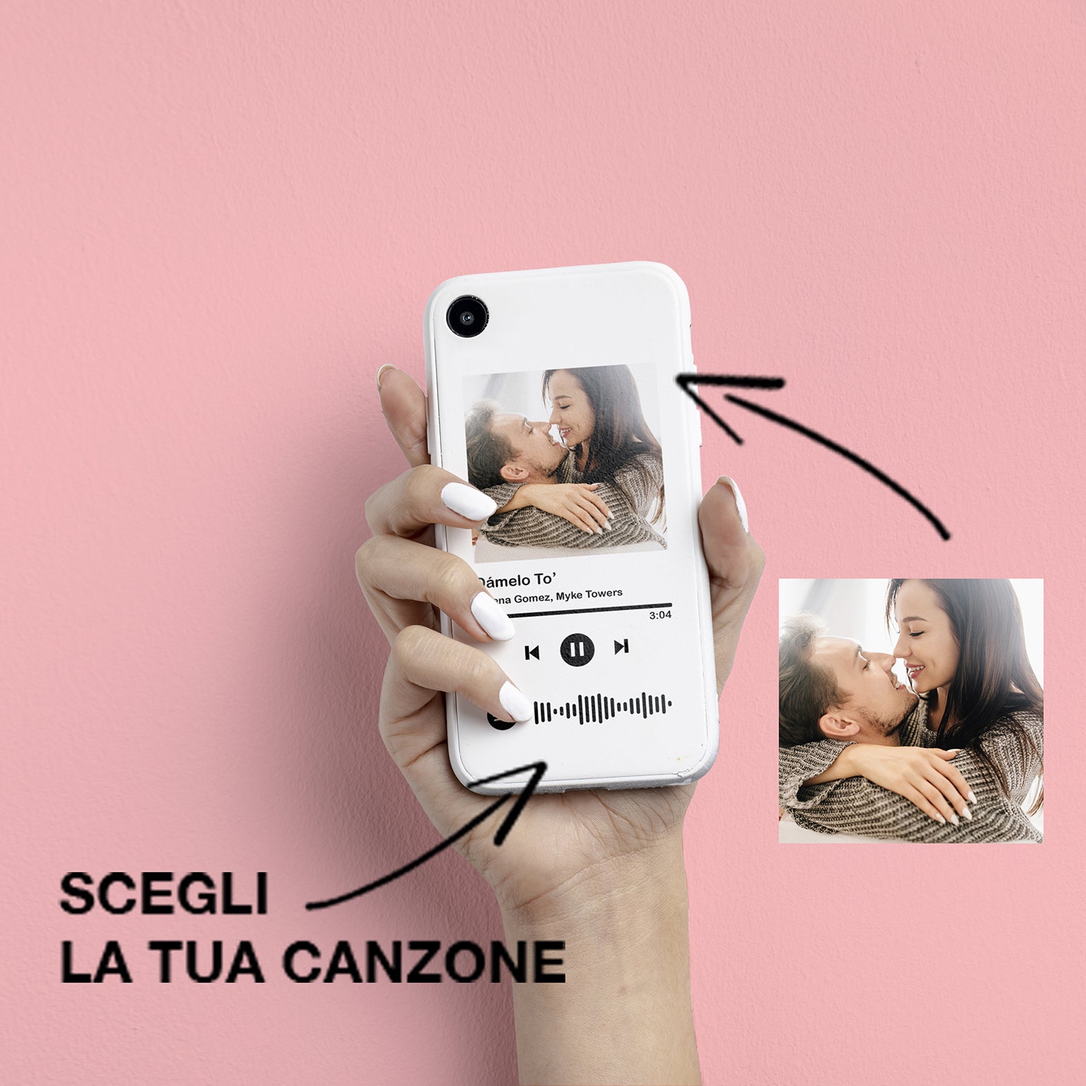 Lampada Portapenne In Acrilico Con Codice Spotify Personalizzato Con