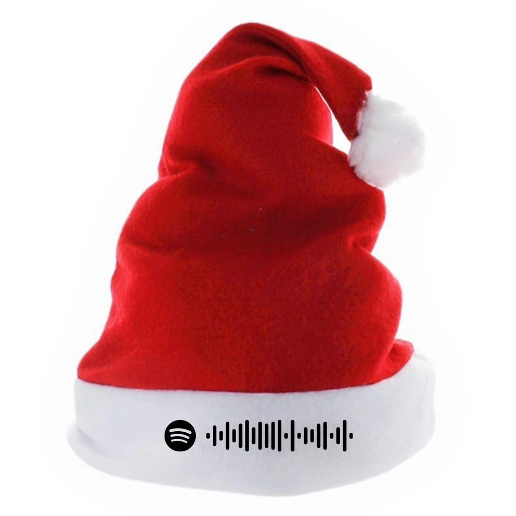 Cappello di Natale in feltro con codice Spotify personalizzabile