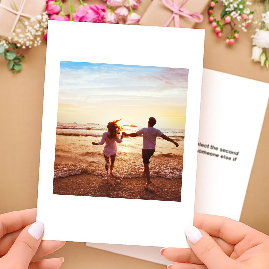 Cartolina con foto e brano personalizzabile