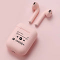 Cuffie Bluetooth rosa pastello con codice spotify personalizzabile