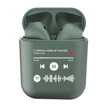 Carica l&#39;immagine nel visualizzatore di Gallery, Cuffie Bluetooth verde perlato con codice spotify personalizzabile
