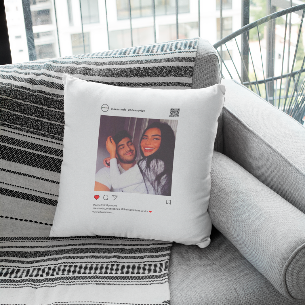 Cuscino Instagram personalizzabile 40cm x 40cm