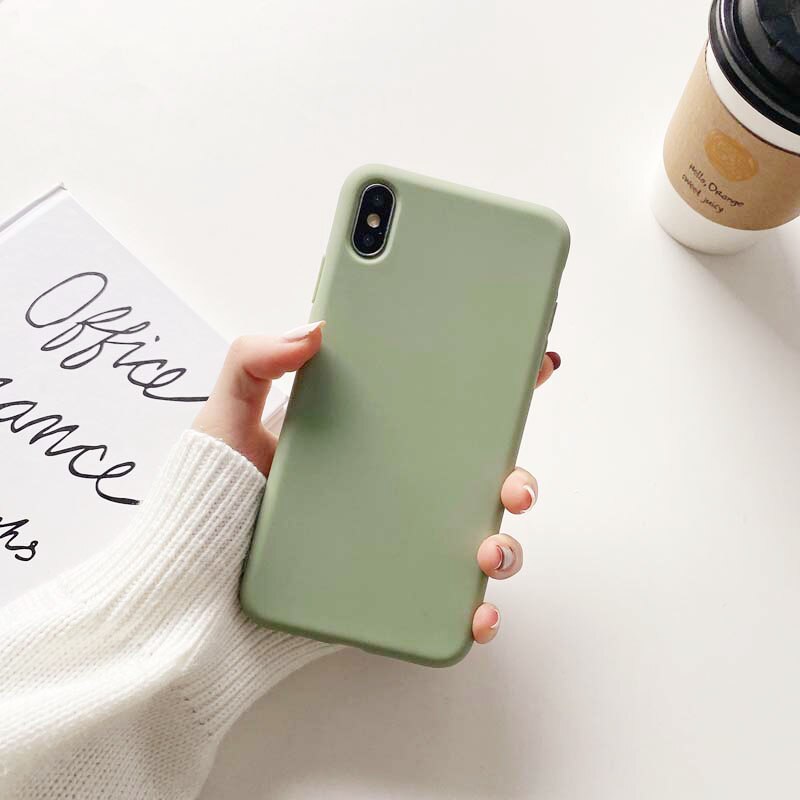 Cover iphone verde militare Soft Touch